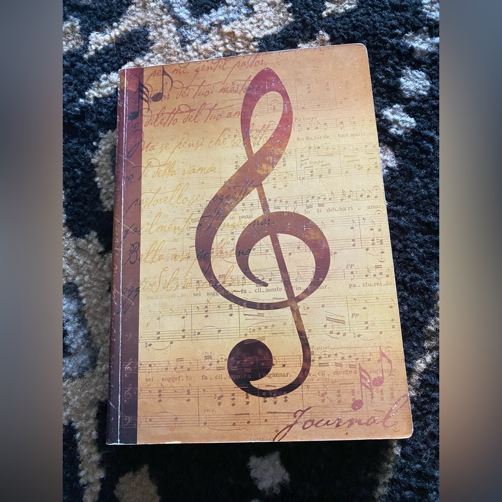 Musical Note Journal with Treble Clef Design